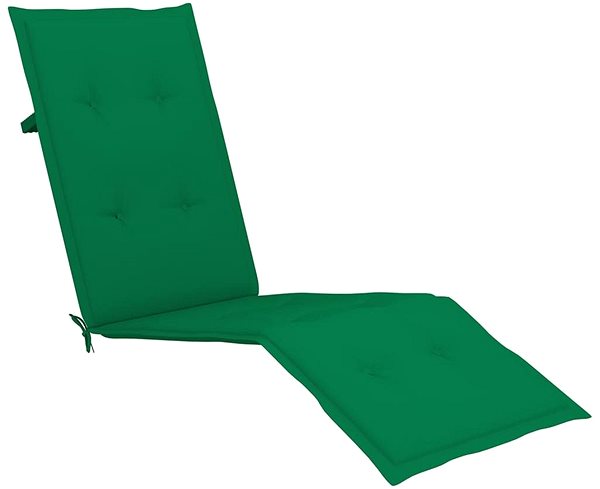 Poduška Poduška na polohovaciu stoličku zelená (75+105) × 50 × 4 cm Bočný pohľad