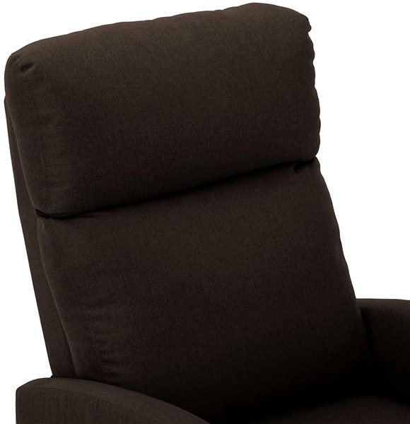 Masážne kreslo Masážne polohovacie kreslo tmavo hnedé textil Vlastnosti/technológia