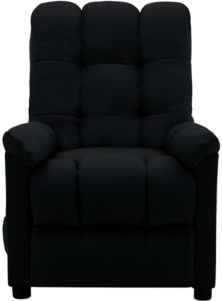 Masážne kreslo Masážne polohovacie kreslo čierne textil Screen