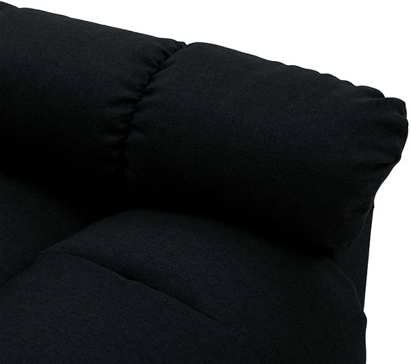 Masážne kreslo Masážne polohovacie kreslo čierne textil Vlastnosti/technológia