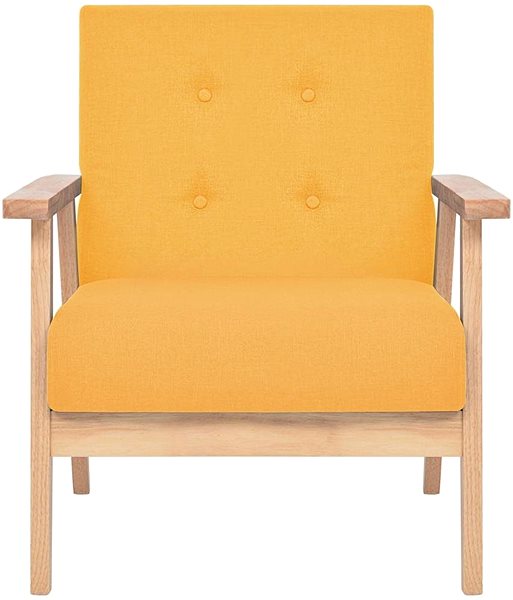 Kreslo Kreslo žlté textil Screen
