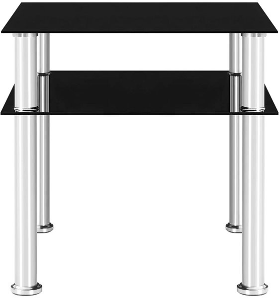 Odkladací stolík Odkladací stolík čierny 45 × 50 × 45 cm tvrdené sklo ...