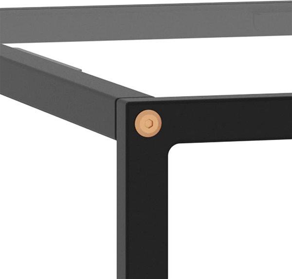 Odkladací stolík Čajový stolík čierny s tvrdeným sklom 60 × 60 × 35 cm ...