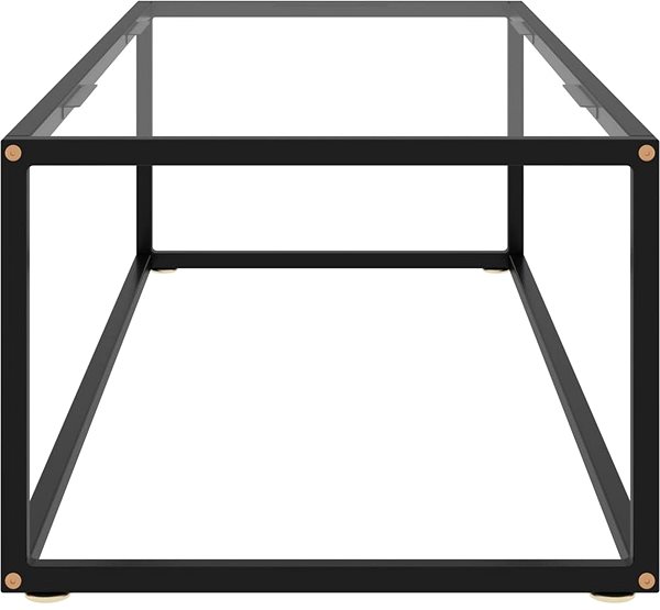 Odkladací stolík Odkladací stolík čierny s tvrdeným sklom 120 × 50 × 35 cm ...