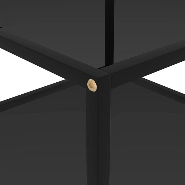 Odkladací stolík Čajový stolík čierny 60 × 60 × 35 cm tvrdené sklo ...