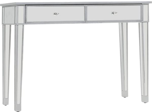 Konzolový stolík Zrkadlový konzolový stolík z MDF a skla 106,5 × 38 × 76,5 cm ...