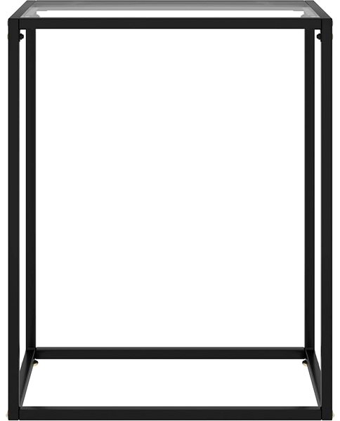 Konzolový stolík Konzolový stolík transparentný 60 × 35 × 75 cm tvrdené sklo ...