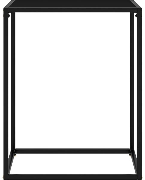 Konzolový stolík Konzolový stolík čierny 60 × 35 × 75 cm tvrdené sklo ...