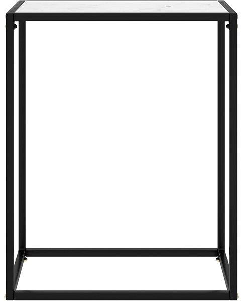 Konzolový stolík Konzolový stolík biely 60 × 35 × 75 cm tvrdené sklo ...