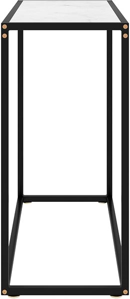 Konzolový stolík Konzolový stolík biely 80 × 35 × 75 cm tvrdené sklo ...