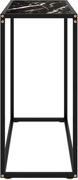 Konzolový stolík Konzolový stolík čierny 80 × 35 × 75 cm tvrdené sklo ...