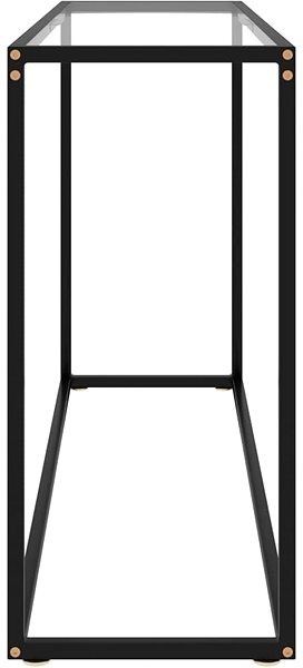 Konzolový stolík Konzolový stolík priehľadný 120 × 35 × 75 cm tvrdené sklo ...