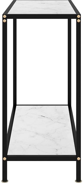 Konzolový stolík Konzolový stolík biely 80 × 35 × 75 cm tvrdené sklo ...