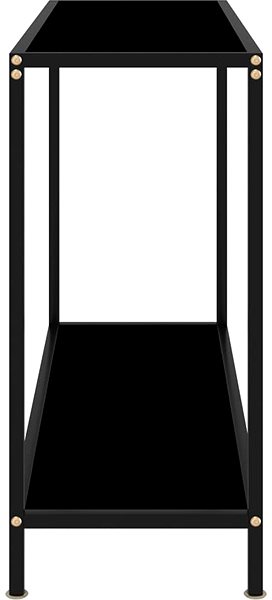 Konzolový stolík Konzolový stolík čierny 100 × 35 × 75 cm tvrdené sklo ...