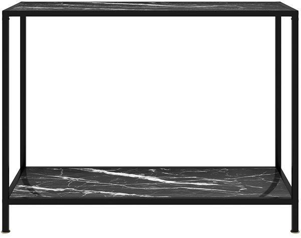 Konzolový stolík Konzolový stolík čierny 100 × 35 × 75 cm tvrdené sklo ...