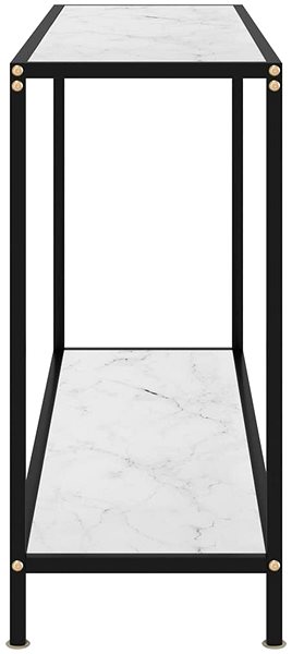 Konzolový stolík Konzolový stolík biely 120 × 35 × 75 cm tvrdené sklo ...