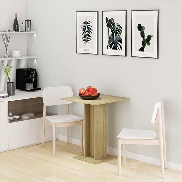 Barový stôl Bistro stolík dub sonoma 60 × 60 × 75 cm drevotrieska ...