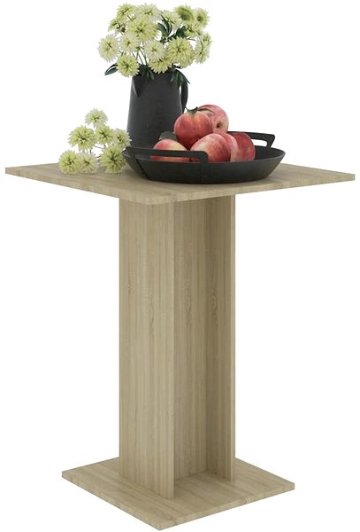 Barový stôl Bistro stolík dub sonoma 60 × 60 × 75 cm drevotrieska ...