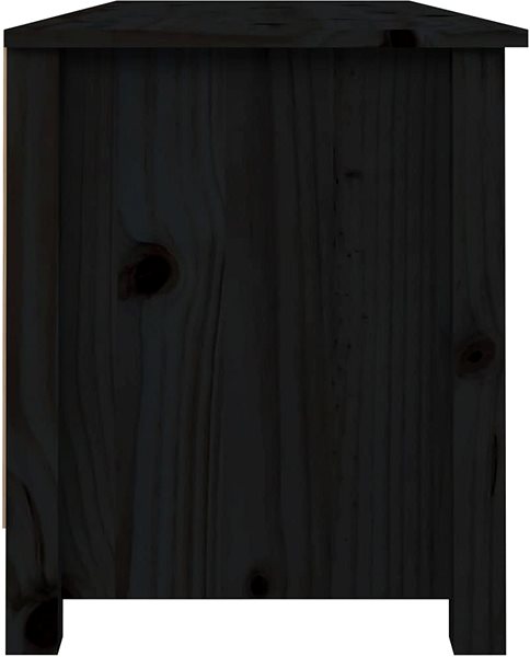 Lavica Lavica s botníkom čierna 110 × 38 × 45,5 cm, masívna borovica ...