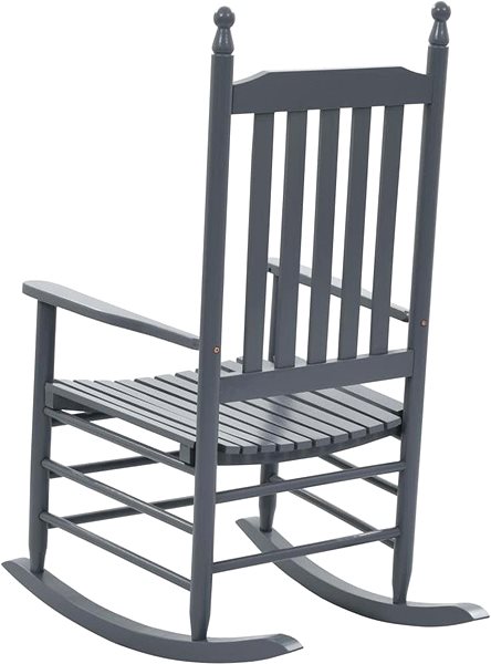 Kreslo Hojdacie kreslo s prehnutým sedadlom sivé, topoľové drevo Lifestyle
