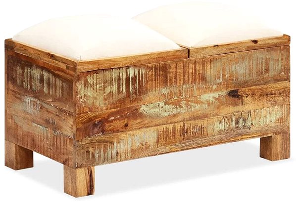 Lavica Úložná lavica masívne recyklované drevo 80 × 40 × 40 cm ...