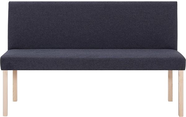 Lavice Lavice 139,5 cm tmavě šedá polyester ...