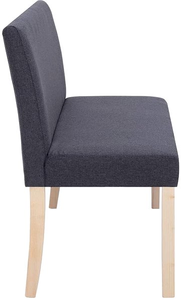 Lavice Lavice 139,5 cm tmavě šedá polyester ...