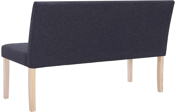 Lavice Lavice 139,5 cm tmavě šedá polyester ...