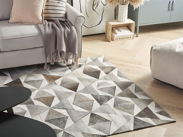 Koberec Sivý kožený koberec 140 × 200 cm ALAKA, 74094 ...