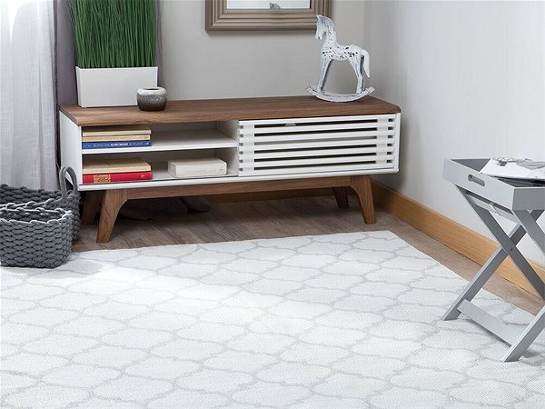 Koberec Obojstranný sivý koberec s geometrickým vzorom 160 × 230 cm AKSU, 141895 ...
