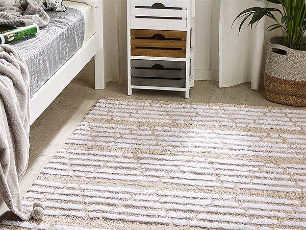 Koberec Bavlnený koberec 120 × 180 cm béžový AHIRLI, 240272 ...