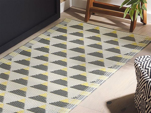 Koberec Vonkajší koberec 60 × 105 cm sivo-žltý HISAR, 202550 ...