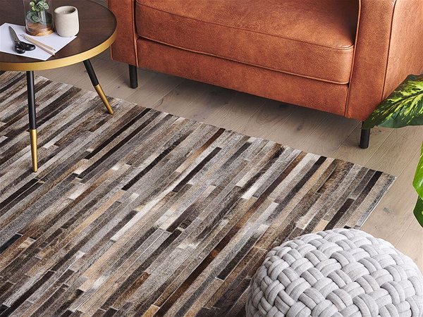 Koberec Kožený patchworkový koberec 140 × 200 cm, viacfarebný TUZLUCA, 222376 ...