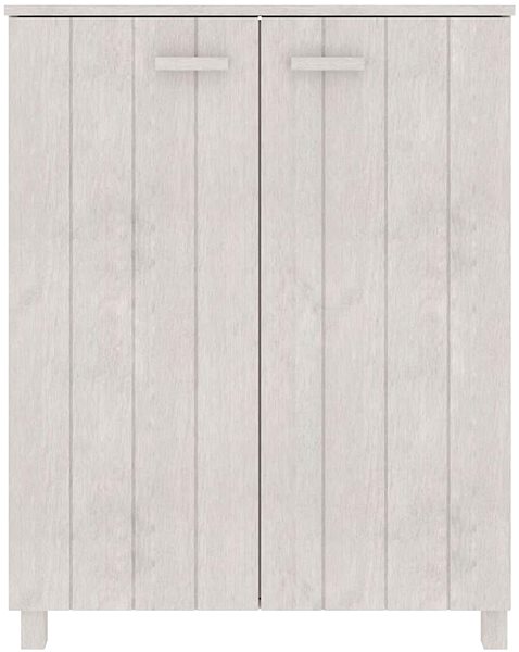 Botník Skrinka na topánky biela 85 × 40 × 108 cm masívne borovicové drevo, 340517 ...