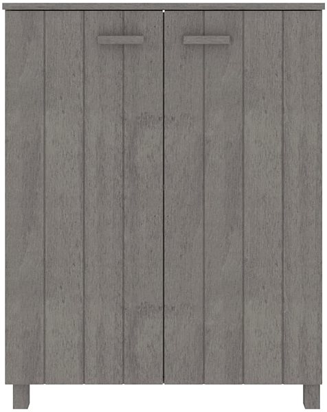 Botník Skrinka na topánky svetlo sivá 85 × 40 × 108 cm masívne borovicové drevo, 340519 ...