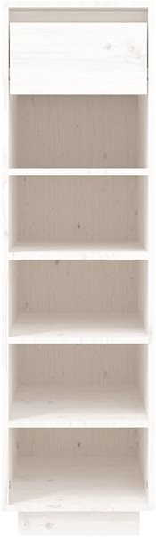 Botník Skrinka na topánky biela 34 × 30 × 105 cm masívne borovicové drevo, 813556 ...