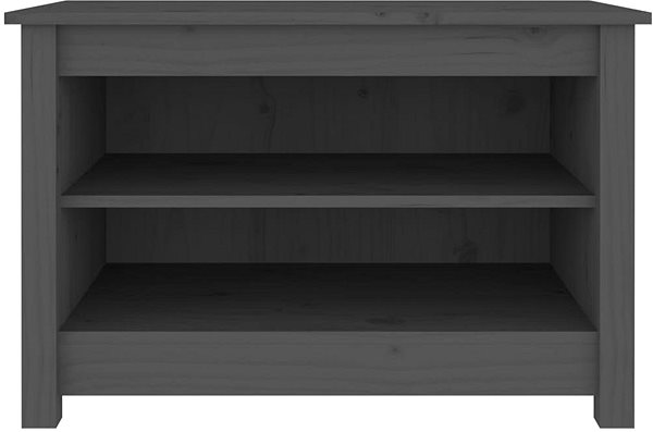 Botník Lavica s topánkovníkom sivá 70 × 38 × 45,5 cm masívna borovica, 813771 ...