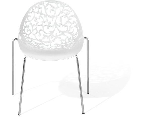 Jedálenská stolička Moderná biela sada jedálenských stoličiek MUMFORD, 155321 ...