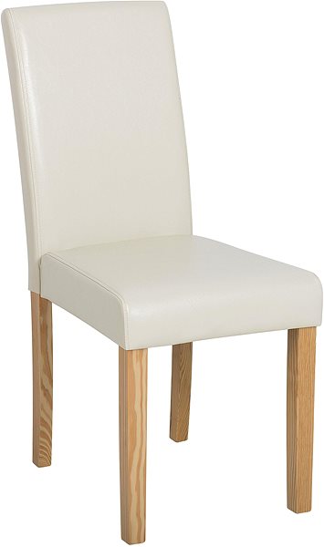 Jedálenská stolička Súprava 2 stoličiek pre jedáleň ekologická koža béžová BROADWAY, 200087 ...