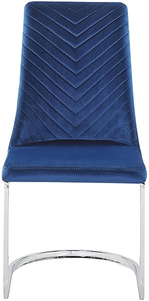 Jedálenská stolička Sada 2 zamatových modrých jedálenských stoličiek ALTOONA, 251087 ...