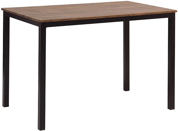 Jedálenská stolička Sada jedálenského stola a 4 stoličiek z tmavého dreva s čiernym HAMRY, 251907 ...