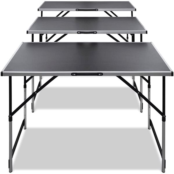Pracovný stôl Tapetovací stôl 3 ks skladací výškovo nastaviteľný ...