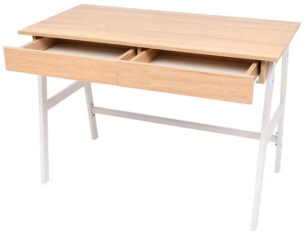 Písací stôl Písací stôl 110 × 55 × 75 cm farba dub a biely ...