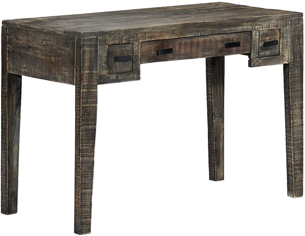 Písací stôl Písací stôl čierny 110 × 50 × 75 cm masívne mangovníkové drevo ...
