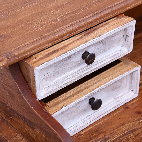 Písací stôl Písací stôl so zásuvkami 90 × 50 × 101 cm masívne recyklované drevo ...