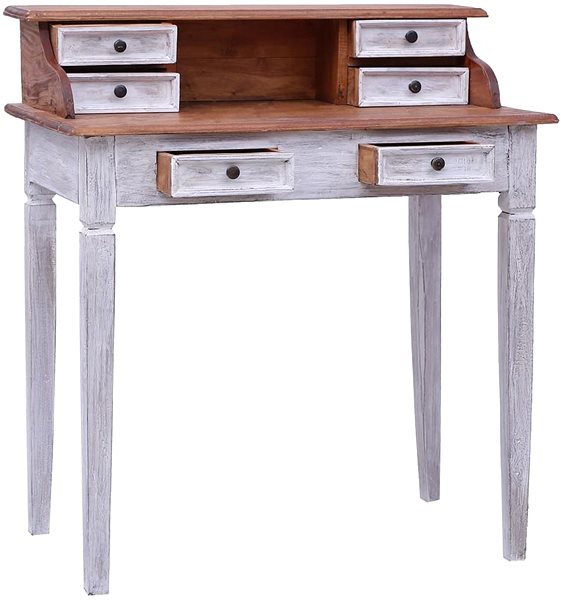 Písací stôl Písací stôl so zásuvkami 90 × 50 × 101 cm masívne recyklované drevo ...