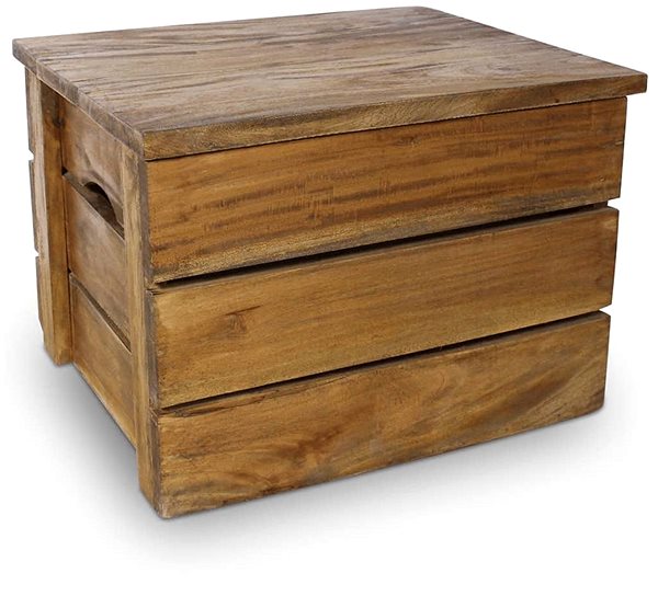Úložný box 2-dielna súprava úložných boxov z masívneho recyklovaného dreva ...
