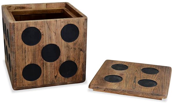 Úložný box Úložný box mindi dřevo 40 x 40 x 40 cm design hrací kostky ...