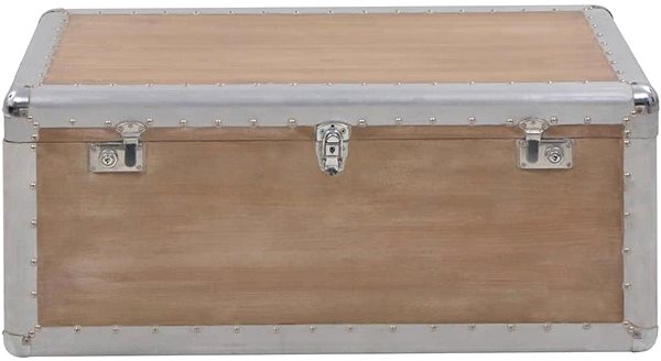 Úložný box Úložný box z masívneho jedľového dreva 91 × 52 × 40 cm hnedý ...