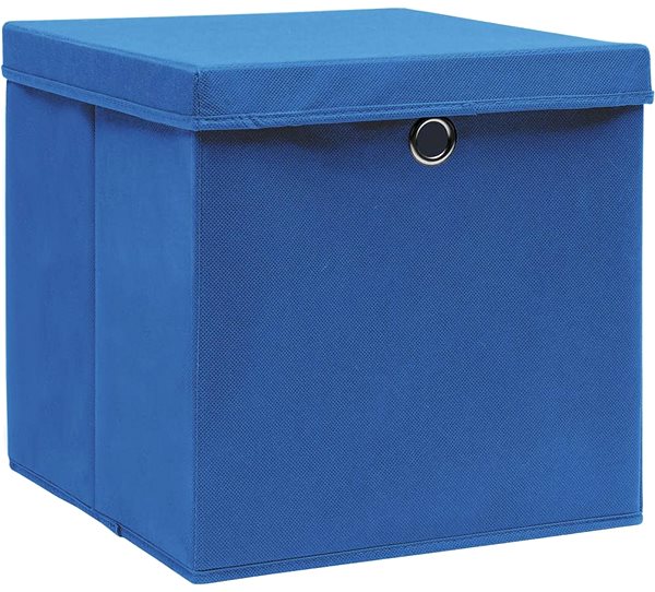 Úložný box Úložné boxy s vekami 10 ks modré 32 × 32 × 32 cm textil ...
